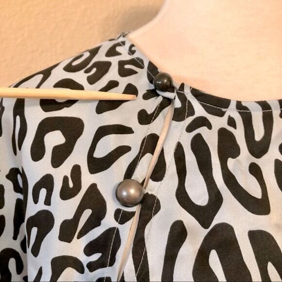 Rebecca Minkoff Angelina Leopard Print Tie Waist Blouse Size Small - Picture 12 of 15